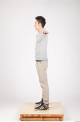 Whole Body Man T poses Asian Casual Slim Studio photo references